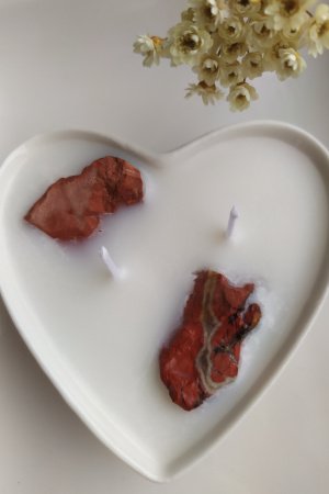 Робота Свічка з каменем яшмою