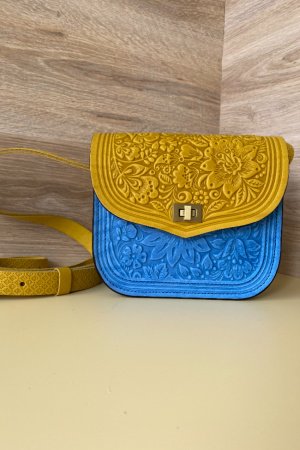 Робота Шкіряна сумка, ручна робота, патріотична сумка, клач