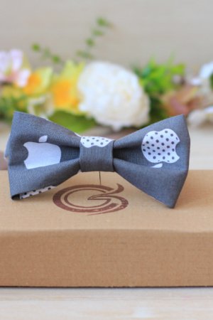 Работа Галстук-бабочка серый "Apple"