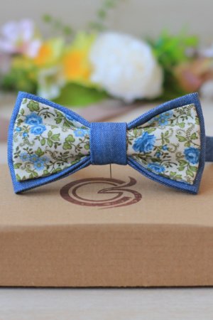 Робота Краватка-метелик сіро-блакитний "Romantik"