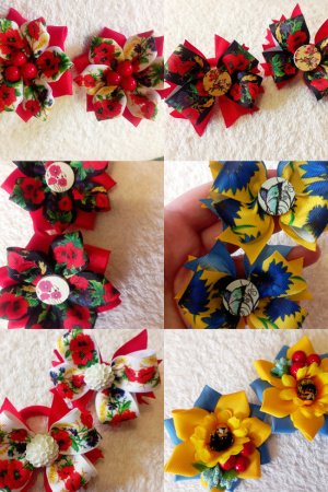 Робота Бантики в українському стилі, на резиночках