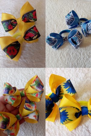 Робота Бантики на резиночках в українському стилі