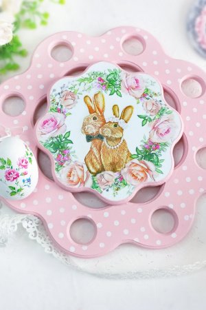 Работа Пасхальная Подставка для паски и яиц ′Зайки′