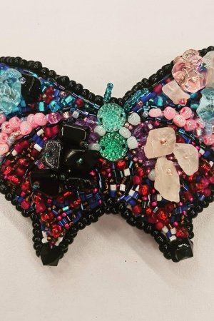 Работа Заколка-автомат Бабочка