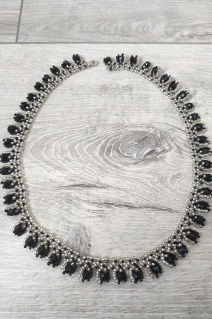 Работа Ожерелье Черно-Серебряное