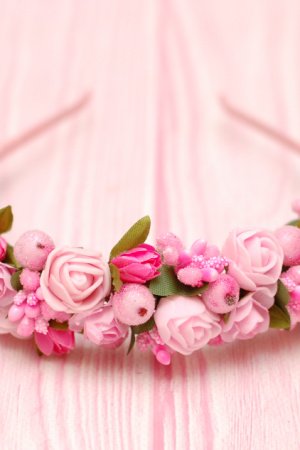 Работа Обруч ободок для девочки розовый