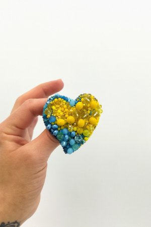 Робота Брошка із бісеру та намистин