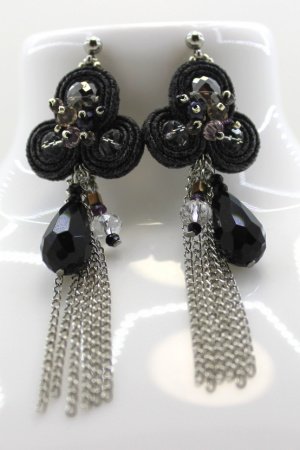 Работа Сутажные серьги с цепочками